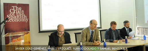 Foto de Javier Díaz-Giménez, Pablo Vázquez, Juanjo Dolado y Samuel Bentolila